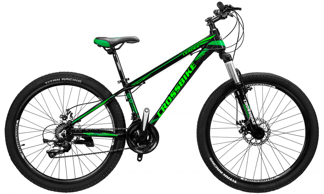 Фотография Велосипед Cross Leader 26" (2020) 2020 Черно-зеленый